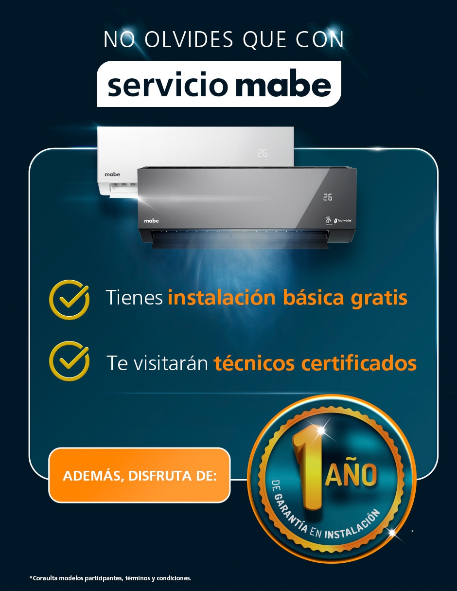 Aire acondicionado mini split inverter frío 12000 BTU MMI12CDBWCA32BM2 220 V 3