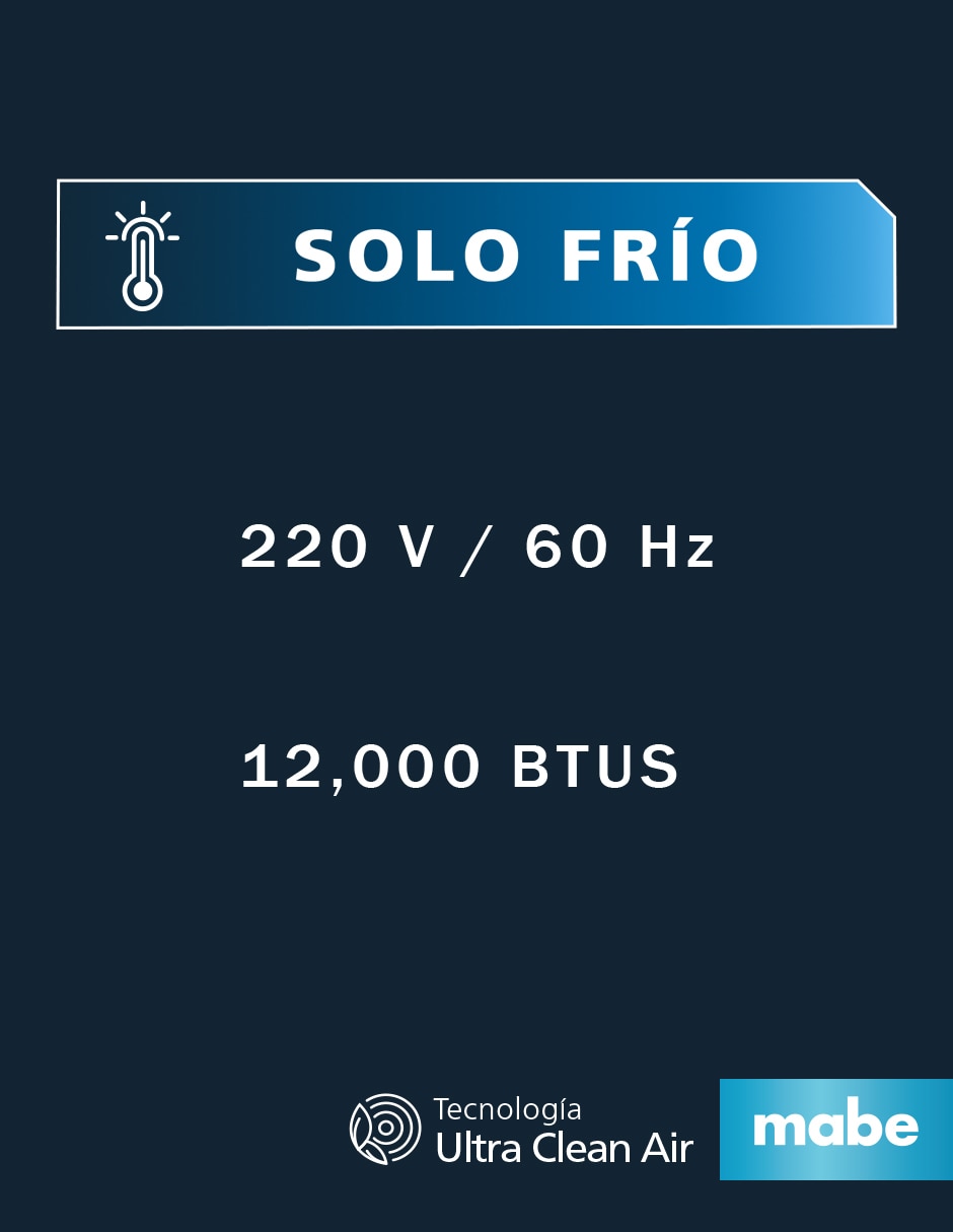 Aire acondicionado mini split inverter frío 12000 BTU MMI12CDBWCA32BM2 220 V 8