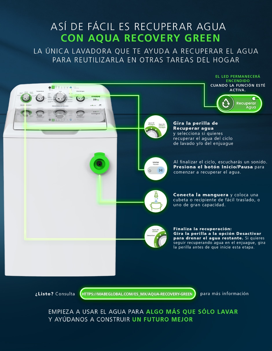 Lavadora Aqua Recovery automática carga superior LMQ73214VBAB0 7