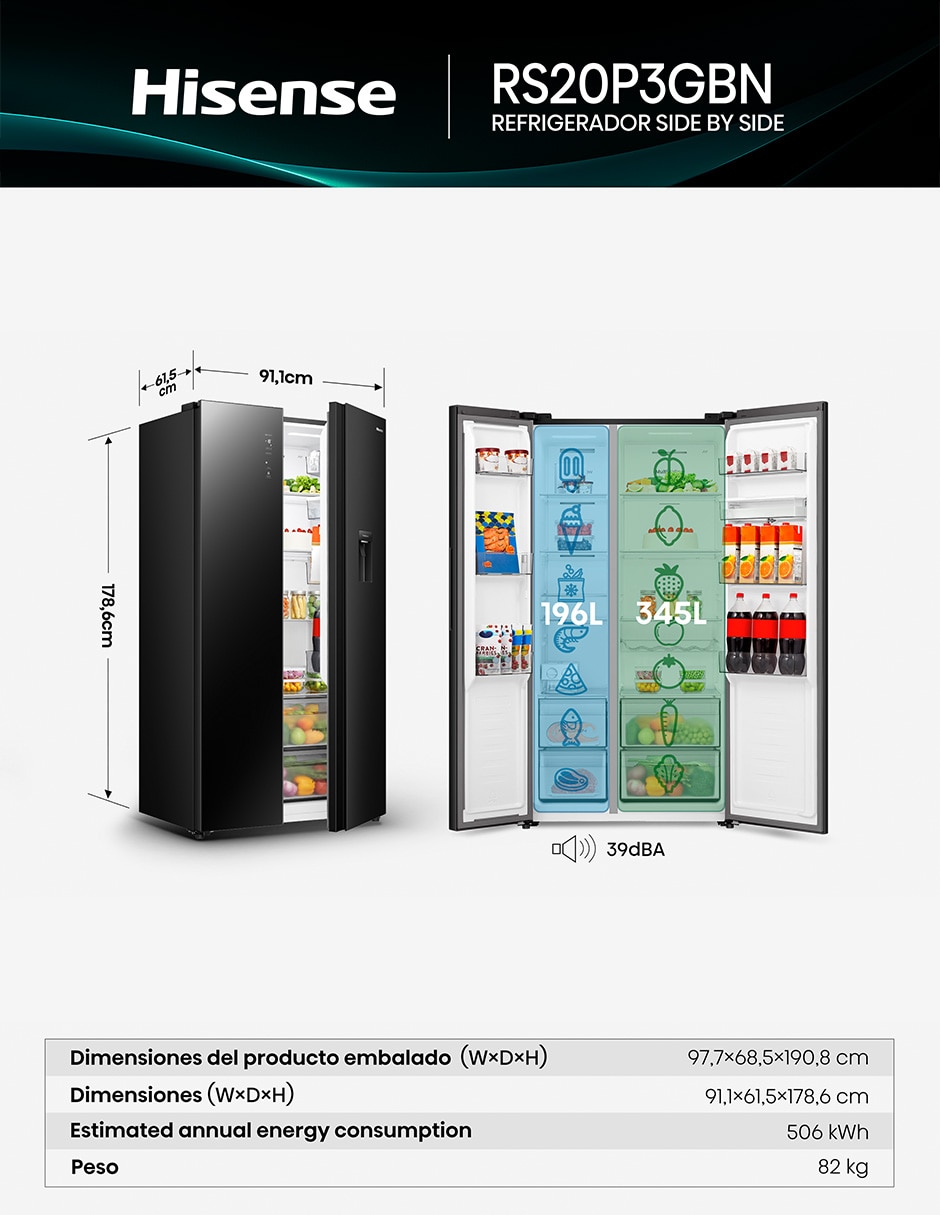 Refrigerador Dúplex Tecnología No Frost y Manual RS20P3GBN 11