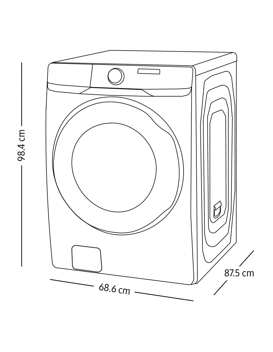 Lavadora 26 kg automática carga frontal WF26DG8250AVAX 9