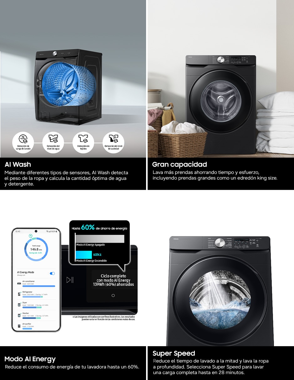 Lavadora 26 kg automática carga frontal WF26DG8250AVAX 7