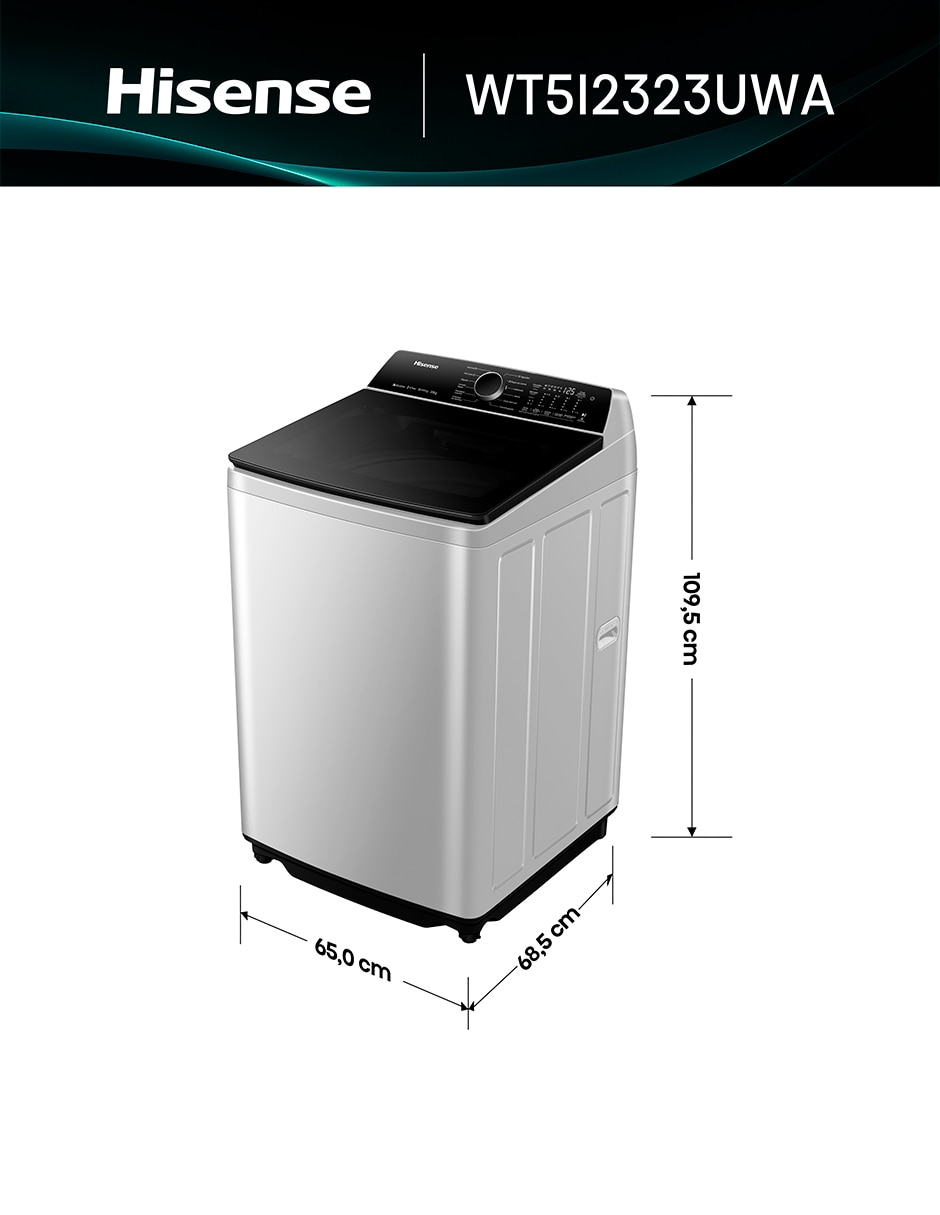 Lavadora Automática carga Carga superior WT5I2323UWA 15