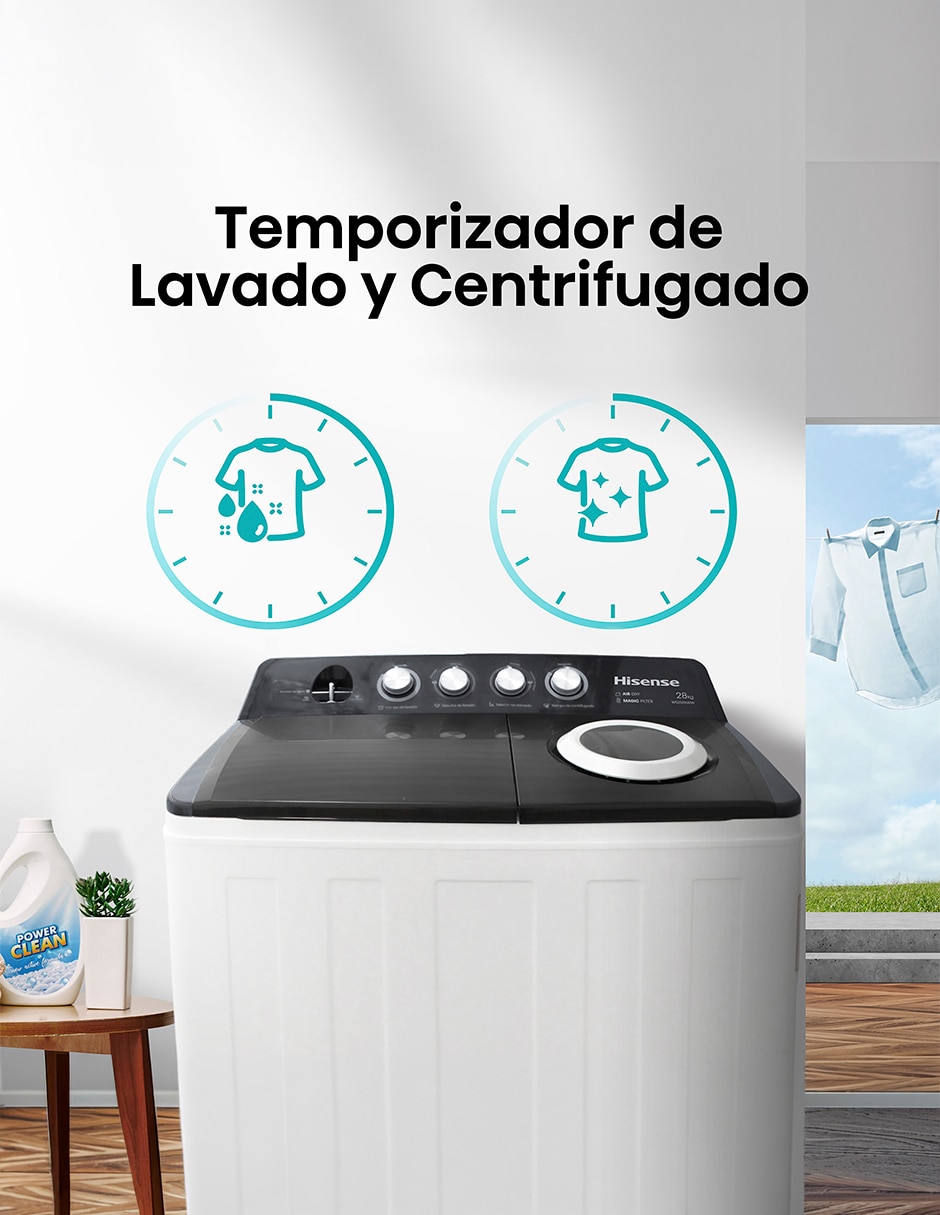 Lavadora doble tina Manual carga Carga superior WS280XA1W 12