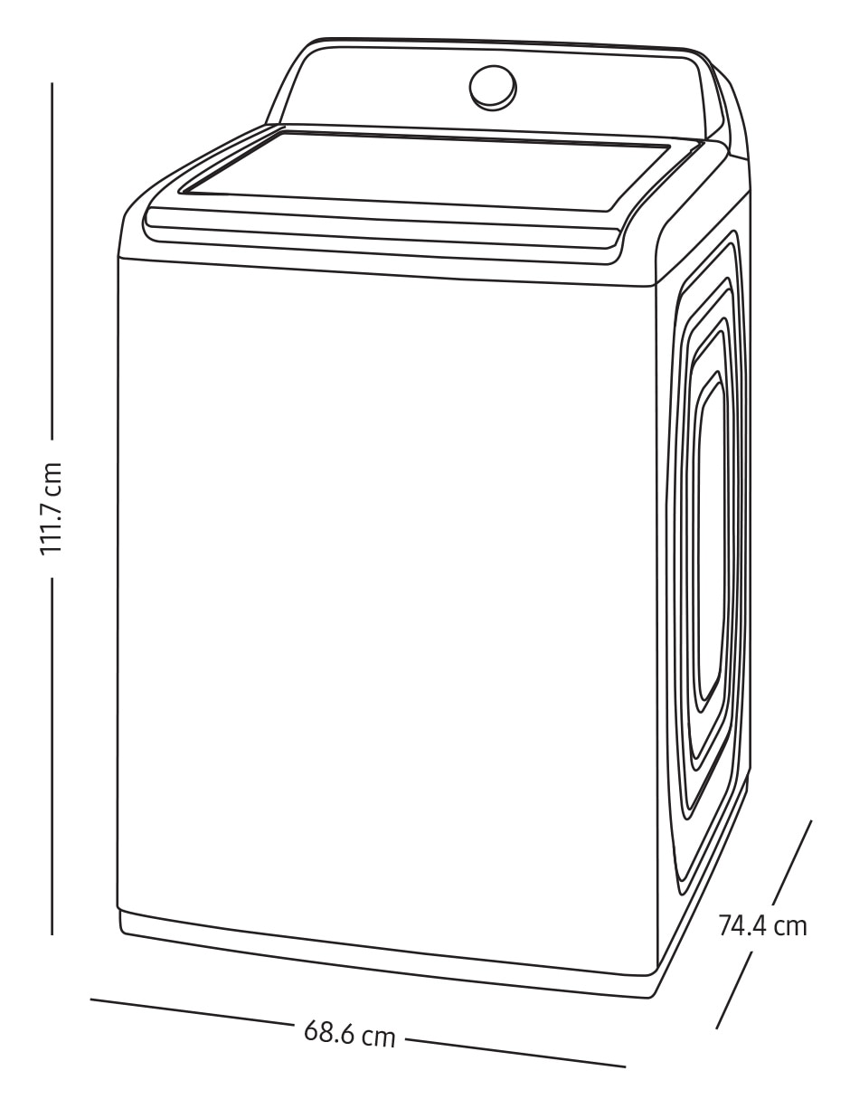 Lavadora 21 kg automática carga superior WA40H21DACAX 9
