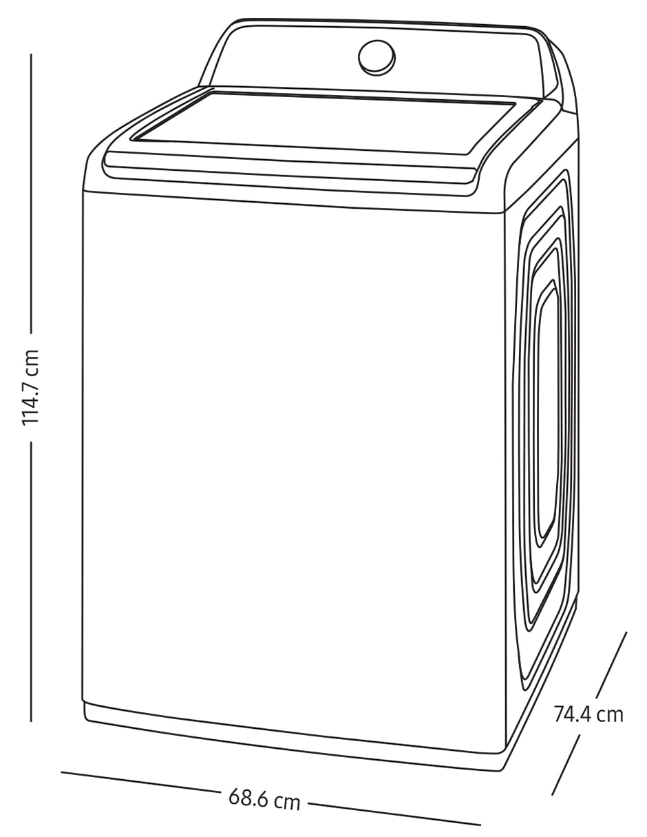 Lavadora 22 kg automática carga superior WA40H22DACAX 9