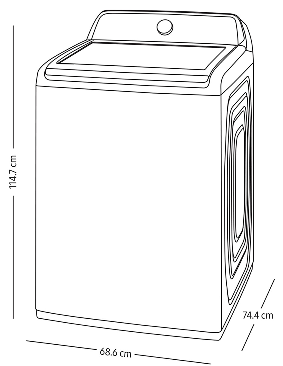 Lavadora automática carga superior WA70H23SPBAX 6