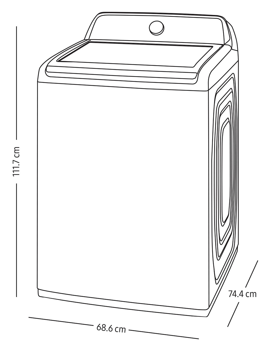 Lavadora 20 kg automática carga superior WA40H20DAWAX 7