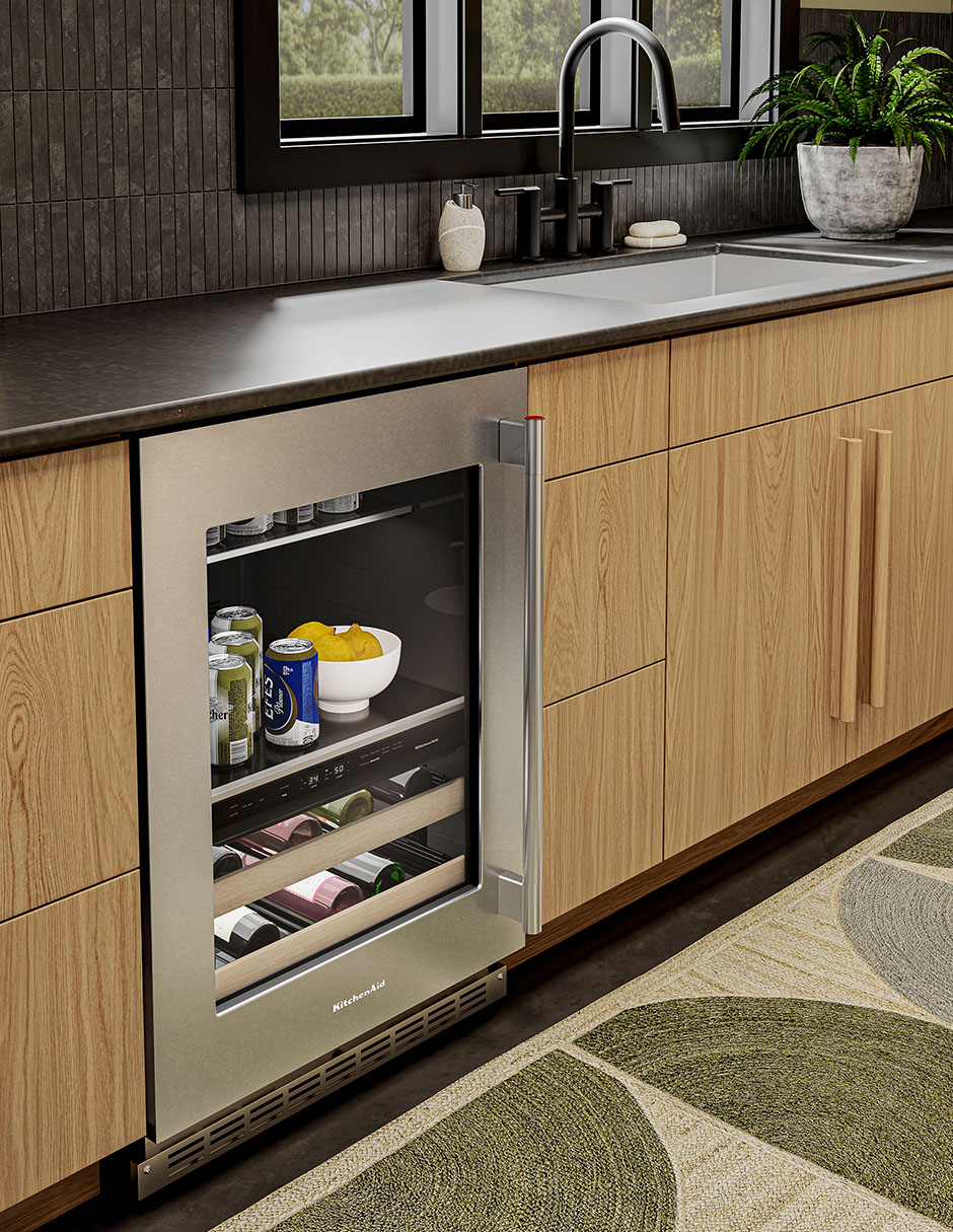 Cava de vinos KitchenaidI KUBL524SPS capacidad 14 botellas