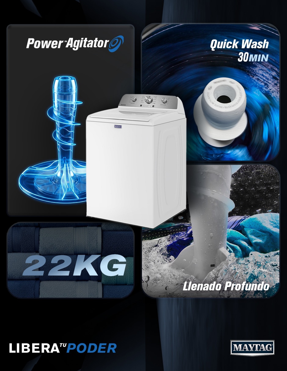 Lavadora 22 Kg automática carga superior 7MMTW2235TW 5