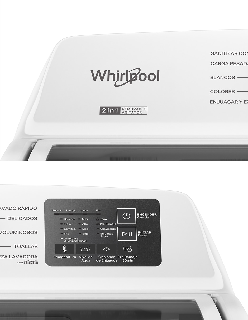 Lavadora automática carga superior 7MWTW2217TW 8