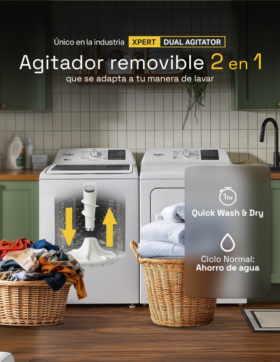 Lavadora automática carga superior 7MWTW2217TW 6