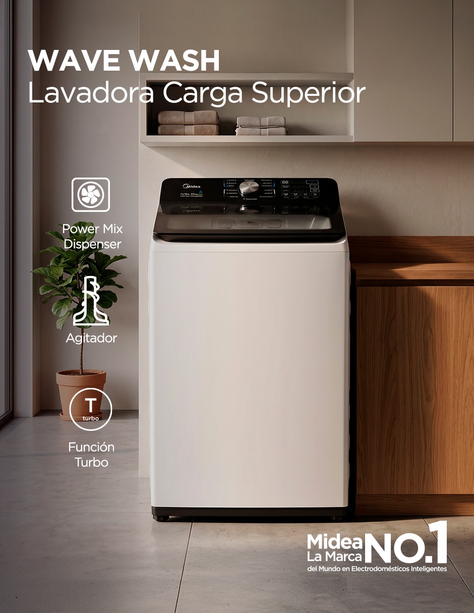 Lavadora 22 kg automática carga superior MA512W22A/W 8