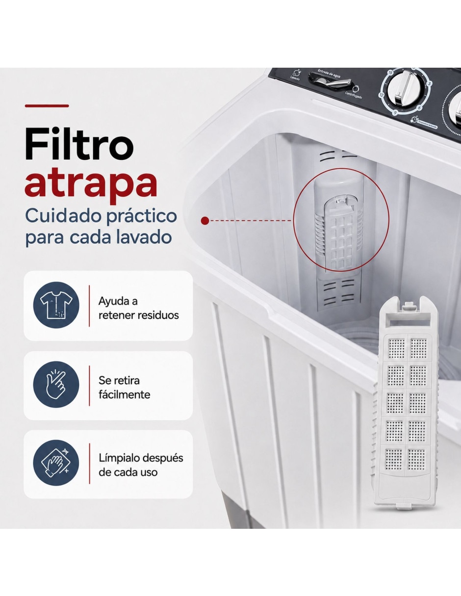 Lavadora 16 kg Semiautomática carga superior MKZ 5