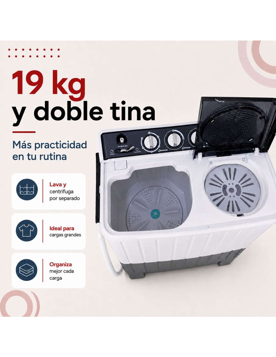 Lavadora 16 kg Semiautomática carga superior MKZ 9