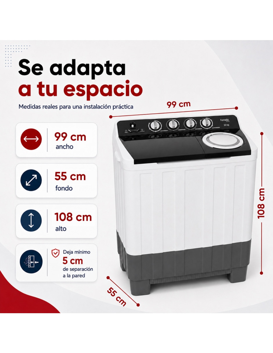 Lavadora semiautomática carga superior 9