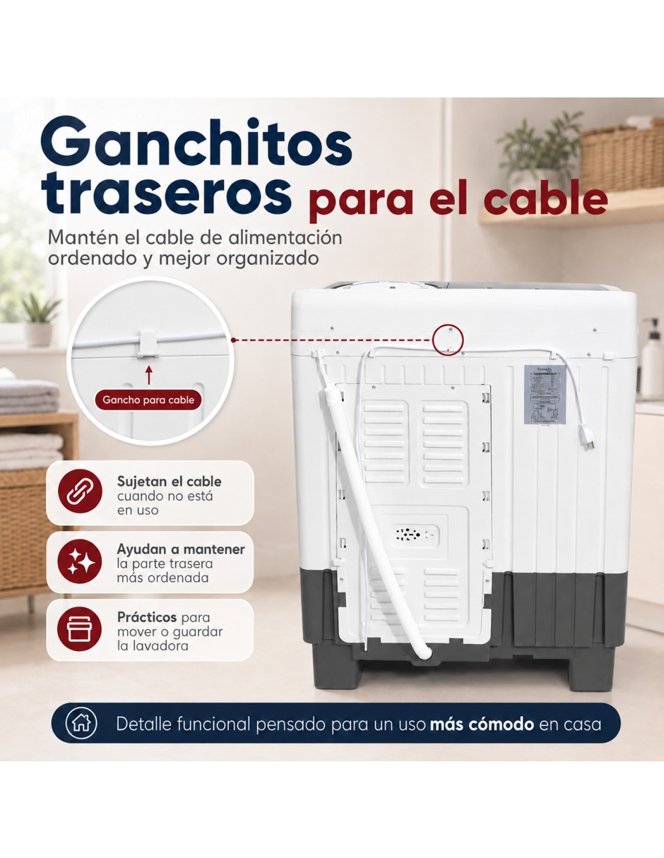 Lavadora semiautomática carga superior 5