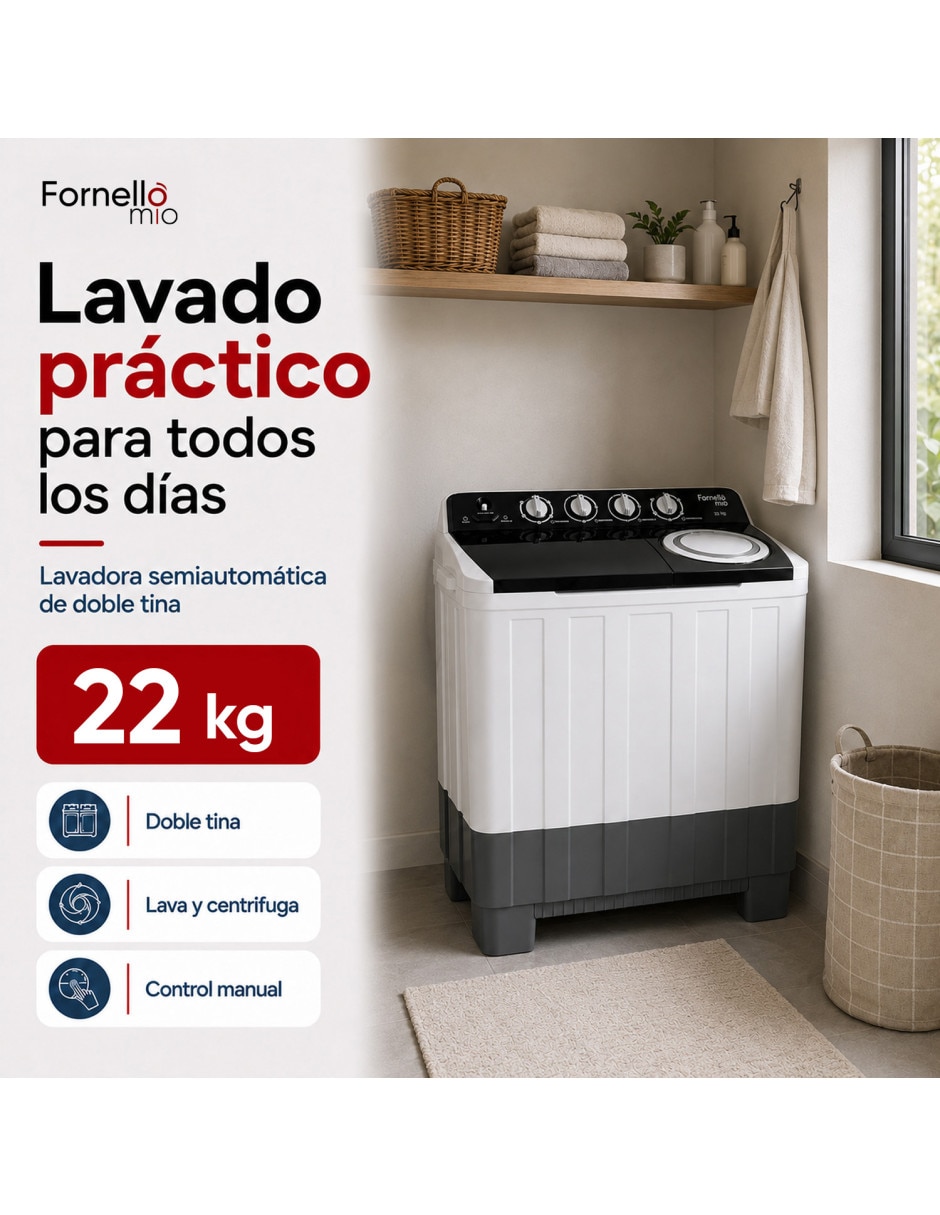 Lavadora semiautomática carga superior 6