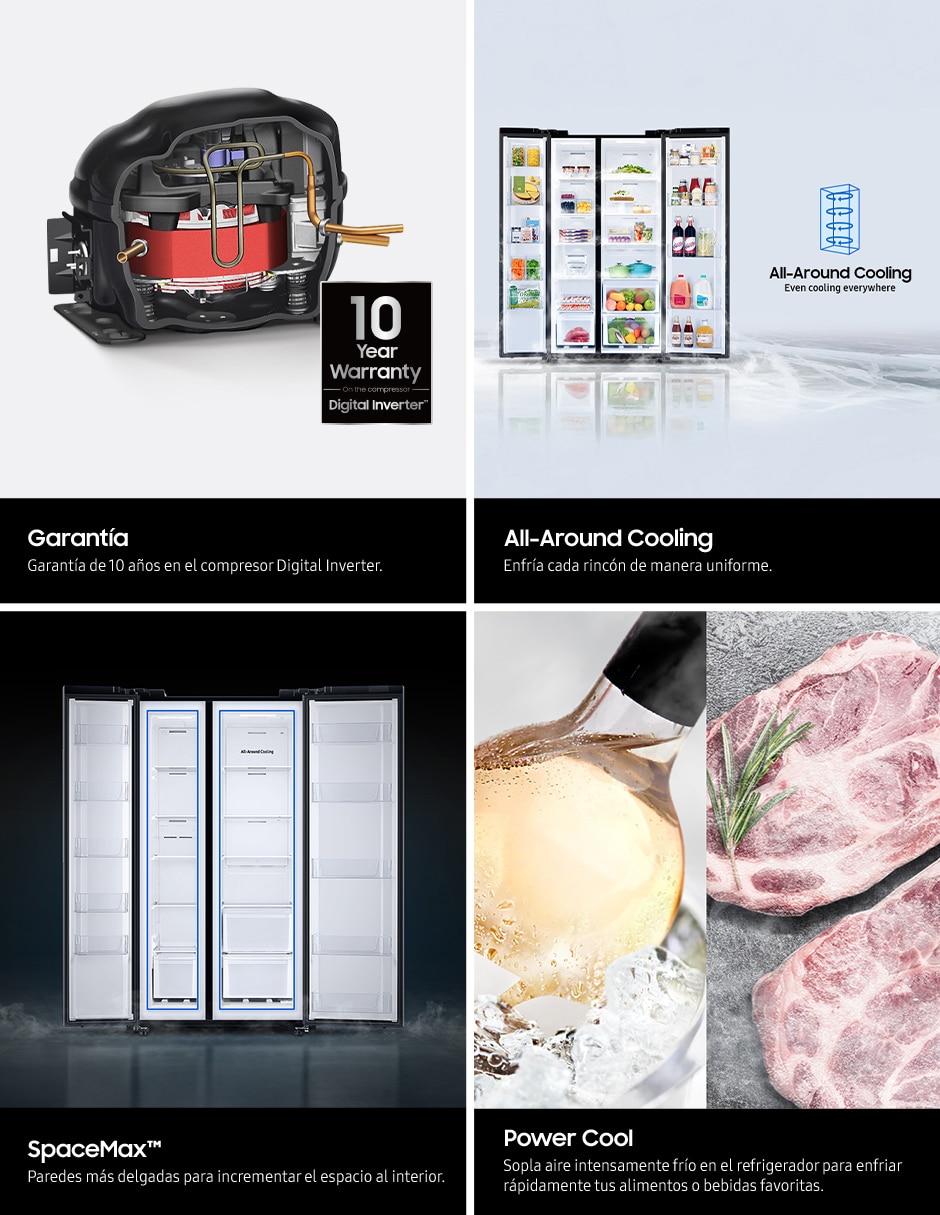Refrigerador Dúplex 23 pies cúbicos Tecnología Inverter y Manual RS23T5B00S9/EM 3