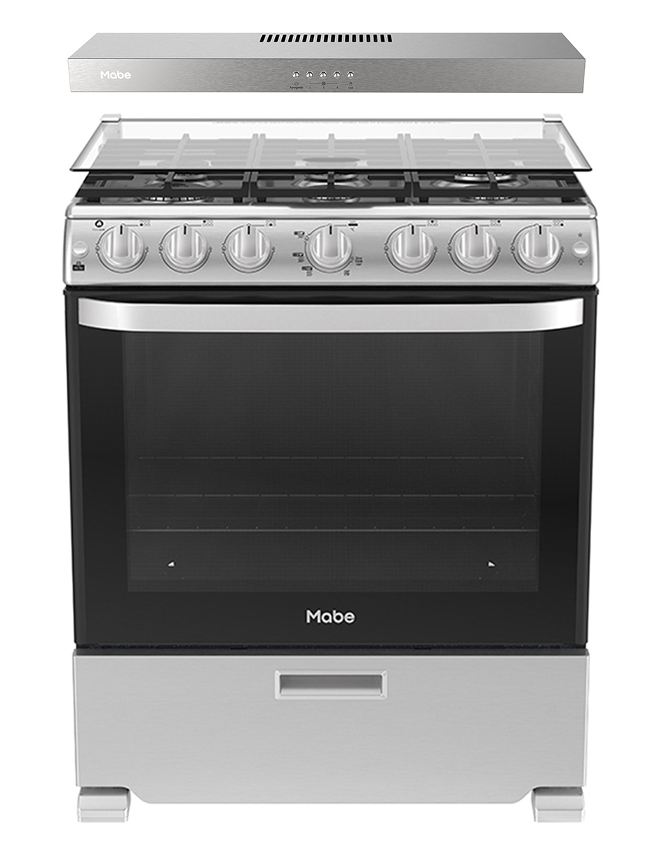 Estufa de piso a Gas LP Air Fry 76.60 cm EMA7660CX0CM76BSS de 6 quemadores