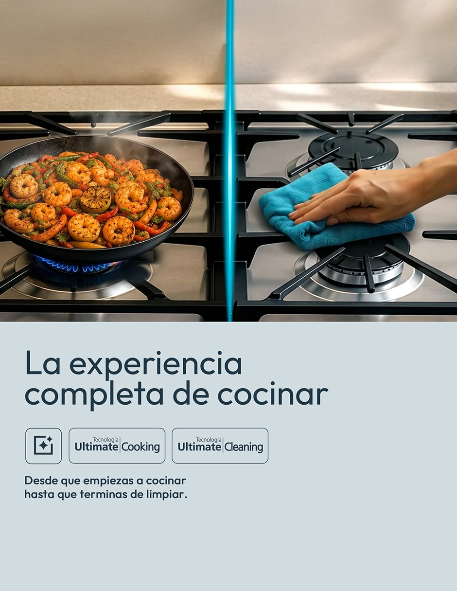Estufa de piso a Gas LP Air Fry 76.60 cm EMA7660CX0CM76BSS de 6 quemadores 14