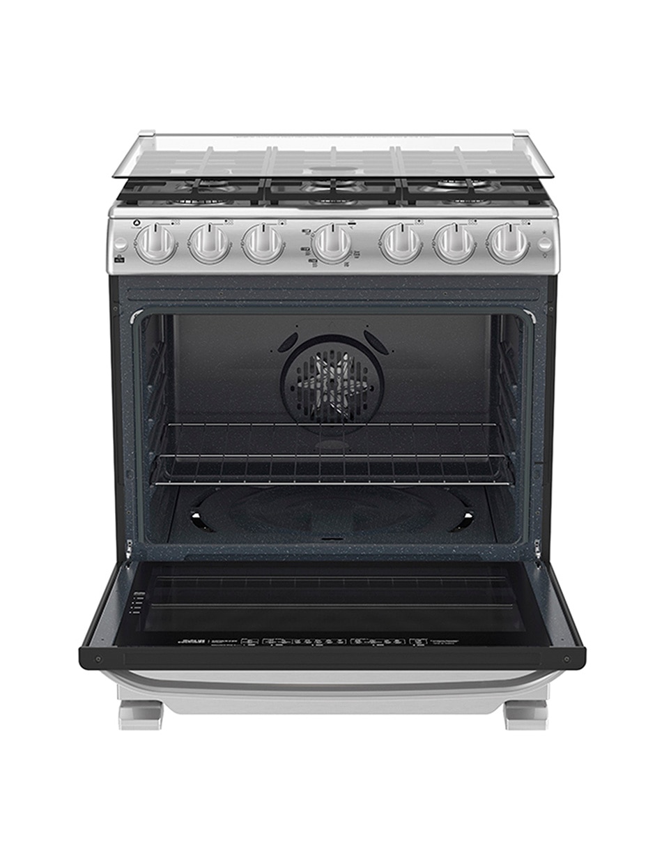Estufa de piso a Gas LP Air Fry 76.60 cm EMA7660CX0CM76BSS de 6 quemadores 5