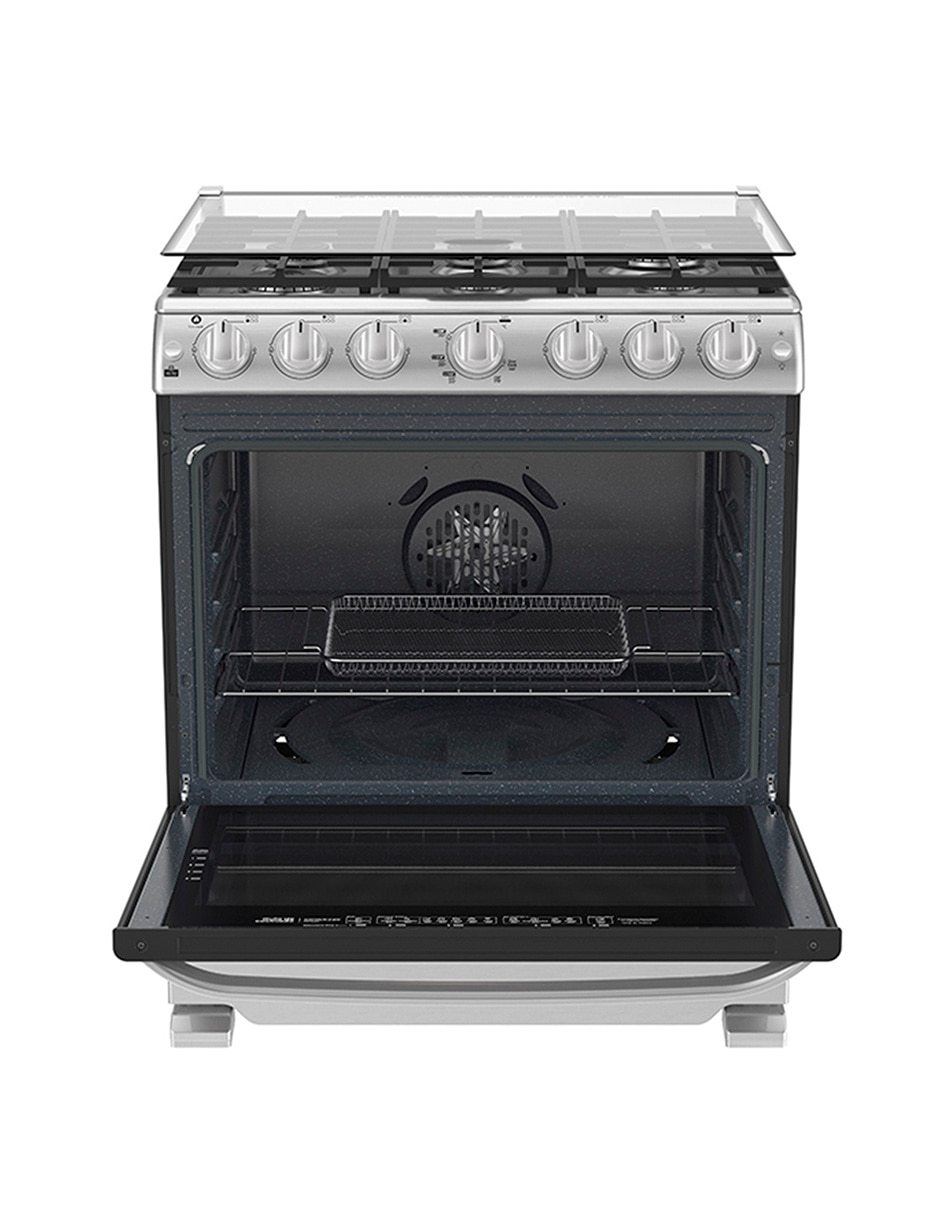 Estufa de piso a Gas LP Air Fry 76.60 cm EMA7660CX0CM76BSS de 6 quemadores 6