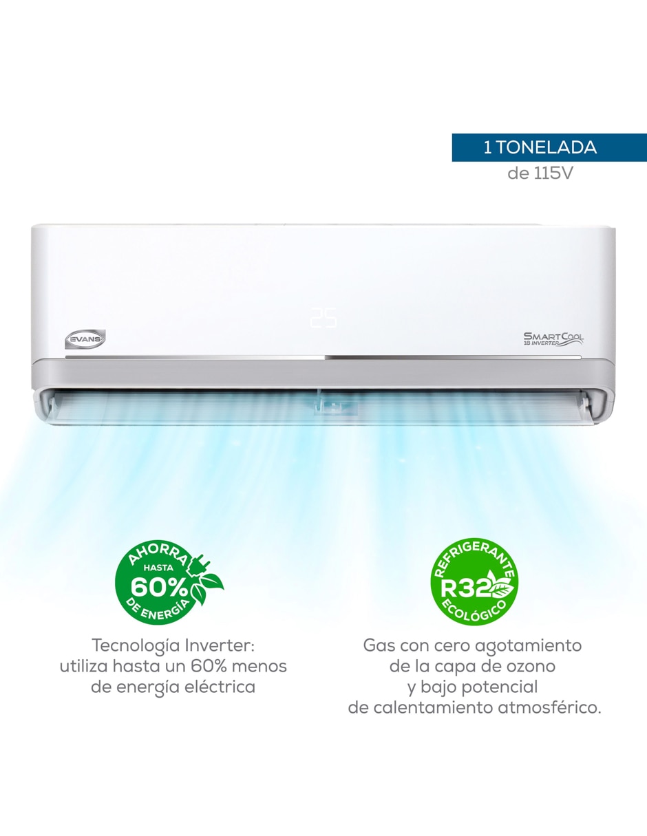 Aire acondicionado mini split inverter Frío AC-MSI-1T115-18 2