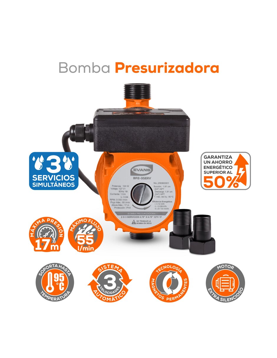 Bomba de agua Centrífuga 1/6 HP 2