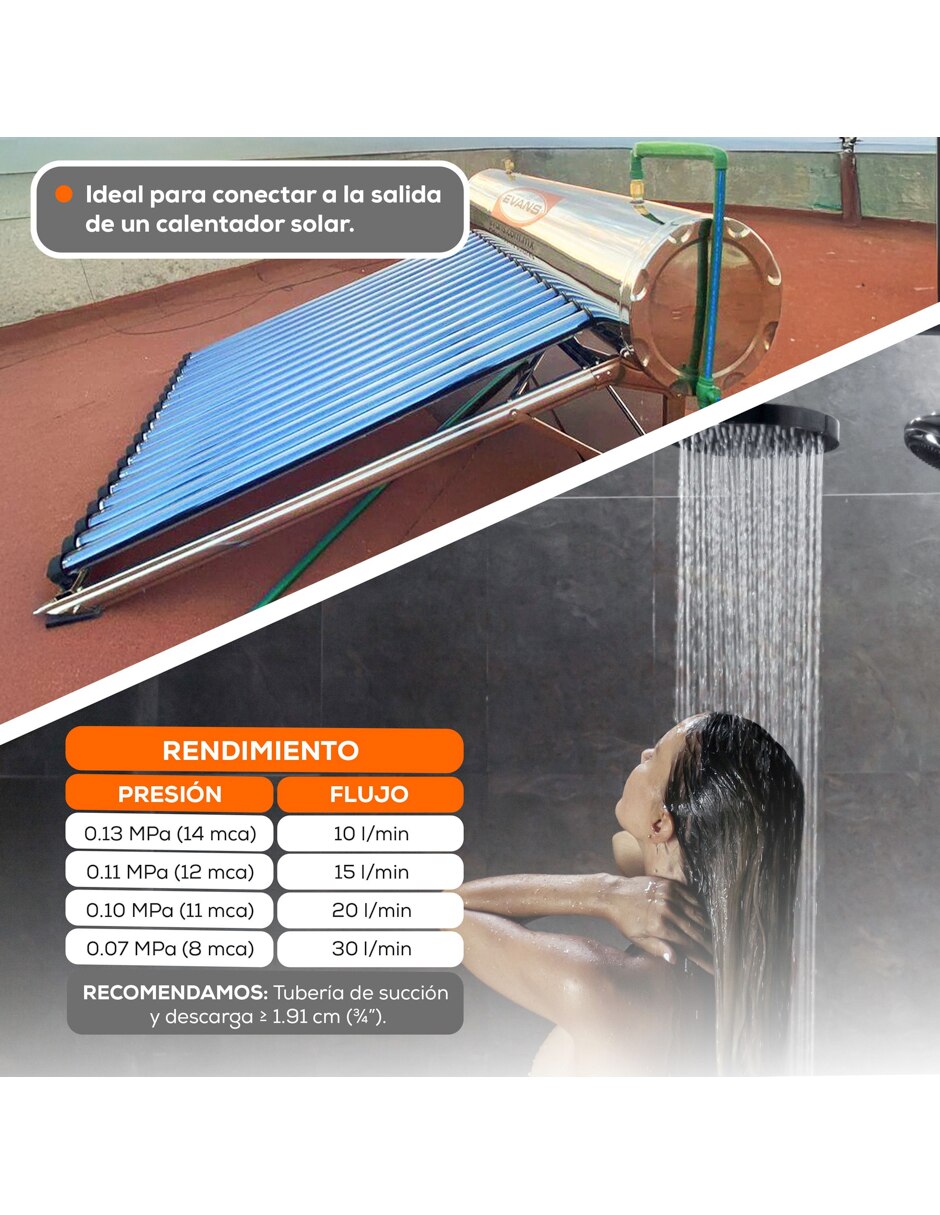 Bomba de agua Centrífuga 1/6 HP 4