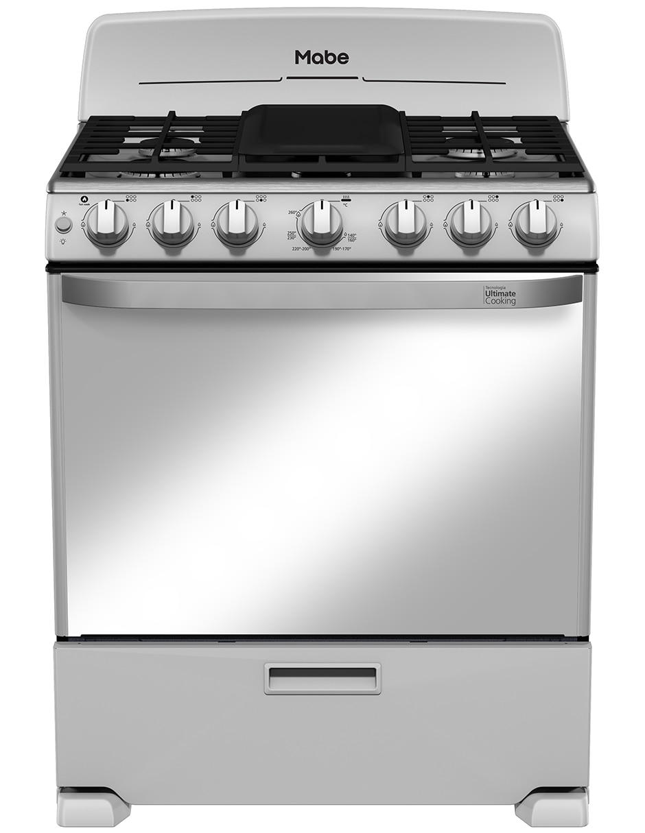 Combo estufa de piso a Gas LP 76.6 cm EM7659BF3CMP76BGX de 6 quemadores 2