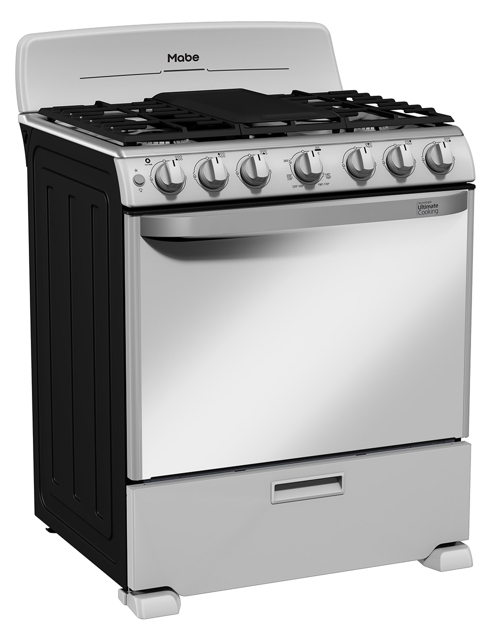Combo estufa de piso a Gas LP 76.6 cm EM7659BF3CMP76BGX de 6 quemadores 3