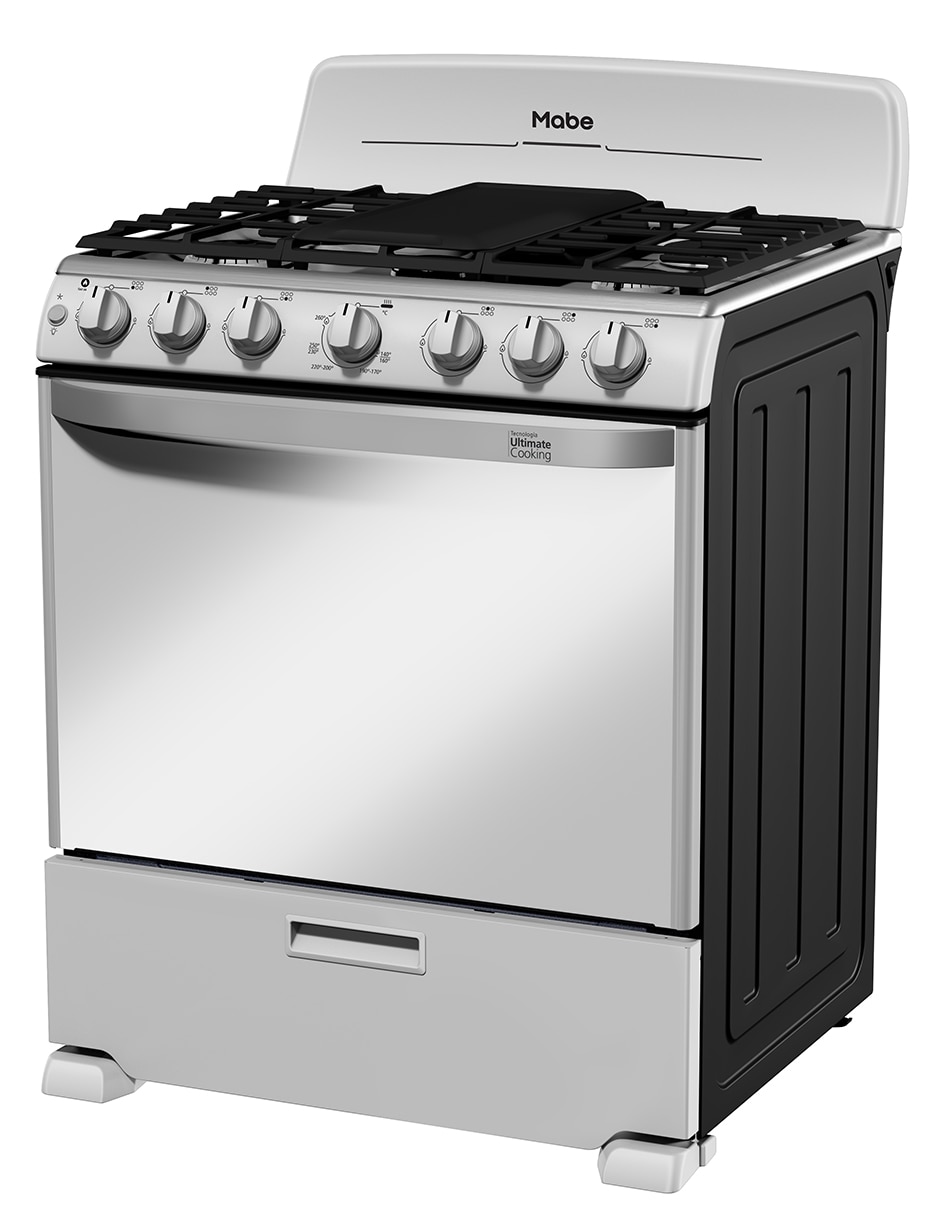 Combo estufa de piso a Gas LP 76.6 cm EM7659BF3CMP76BGX de 6 quemadores 4