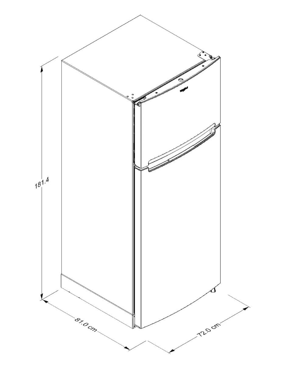 Refrigerador Top mount Whirpool 18 pies cúbicos Xpert Energy Saver y No WT1850V 7