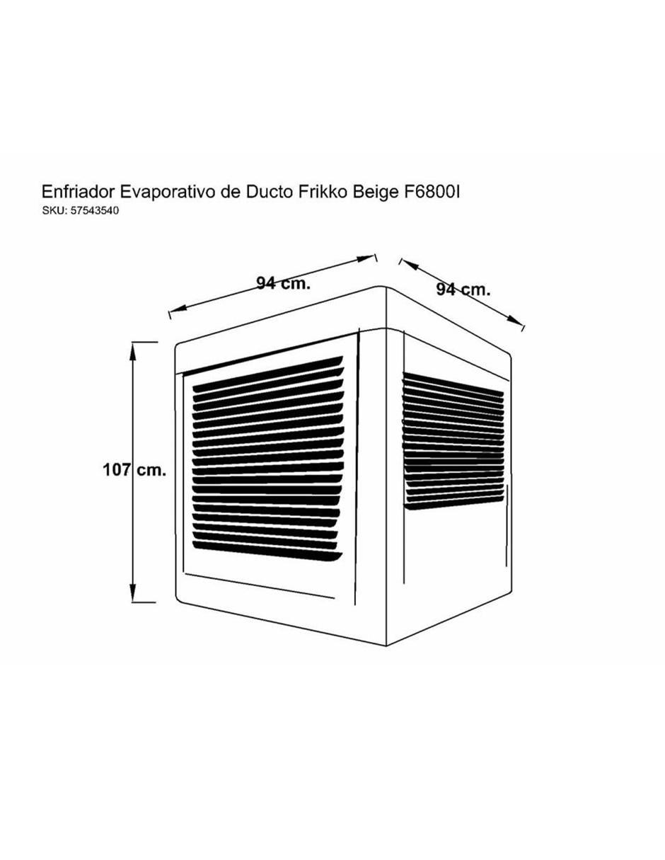 Enfriador evaporativo Frío F6800I 100 V 5