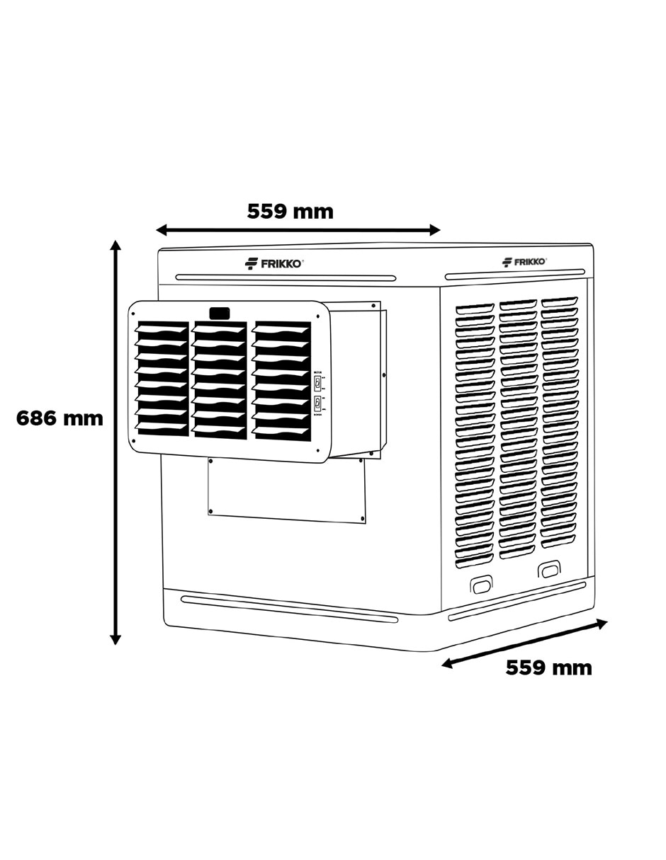Enfriador evaporativo Frío F2800V 100 V 7