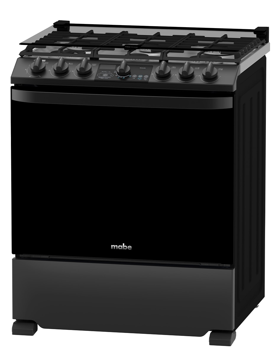 Estufa de piso a gas LP Mabe Air Fry 75.8 cm EMHA7613DBS0 de 6 quemadores