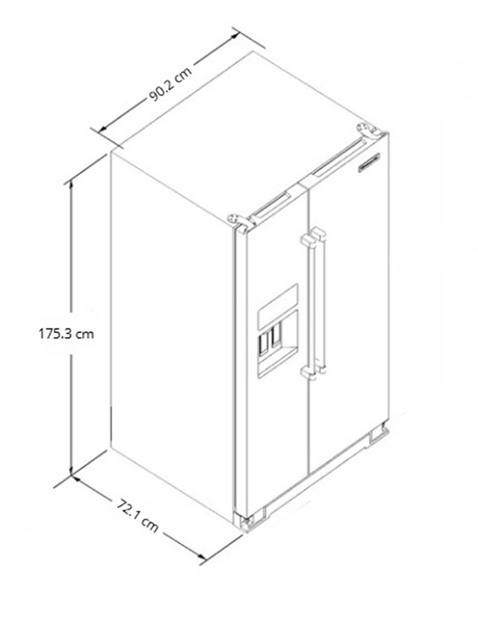Refrigerador dúplex 21 pies cúbicos inverter y fábrica de hielos KRSC536RPS 7